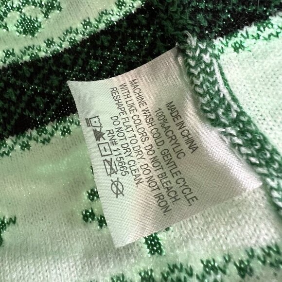 Box Lunch Wizarding World Harry Potter Slytherin Green Christmas Sweater Size S - Picture 6 of 6